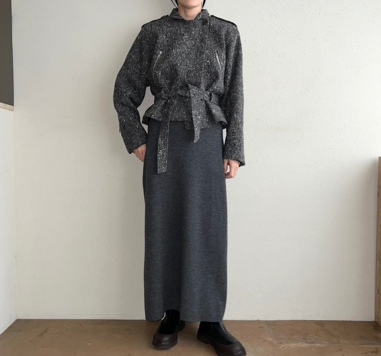 80s "AGAPI PARIS" Tweed Jacket Made in France