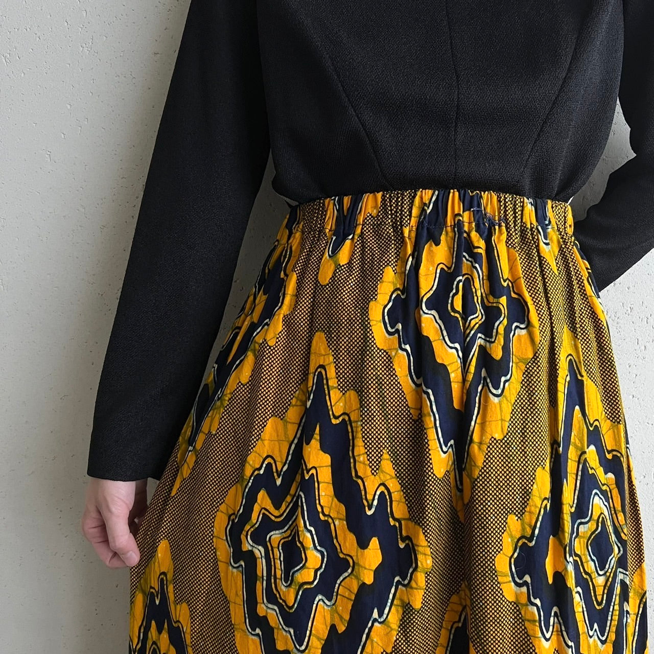 70s Printed Maxi Skirt