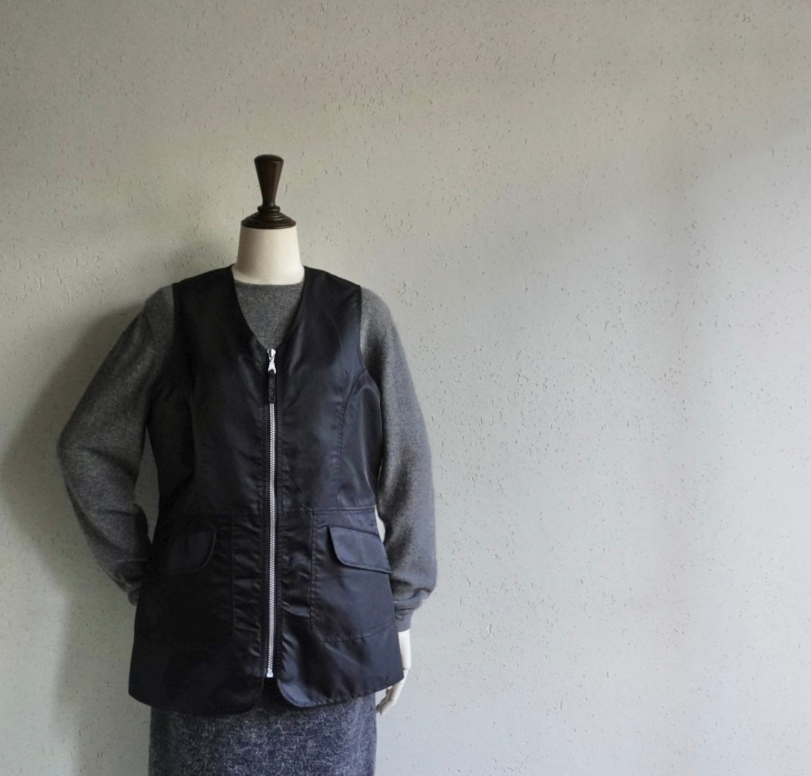 90s EURO Black Nylon Vest