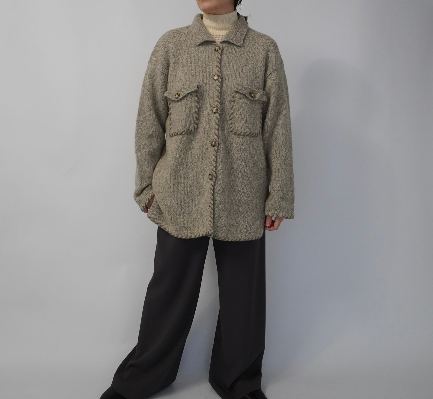 90s "EDDIE BAUER" Knit Cardigan