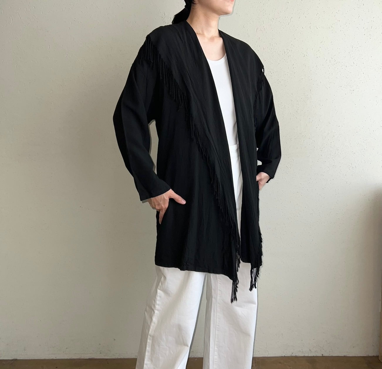 90s Fringe Robe Made in USA