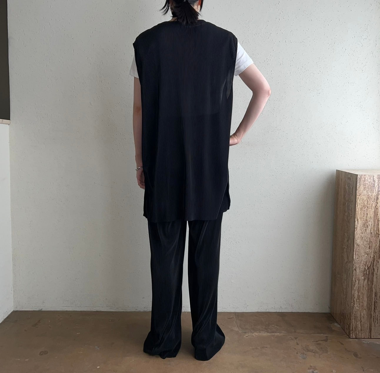 90s Pleated Design Two-Piece