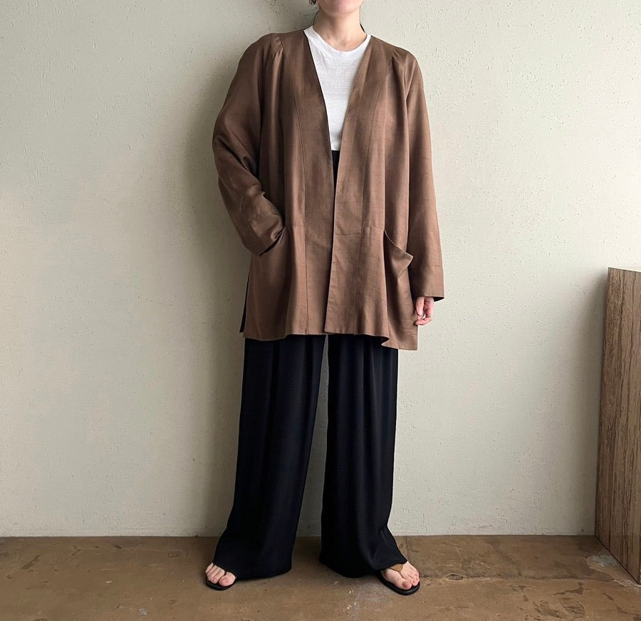 80s Silk Linen Jacket Made in Canada
