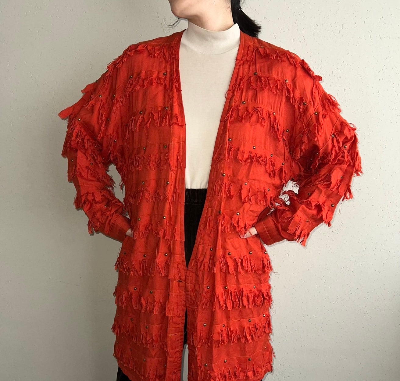 80s Rayon Fringe Jacket