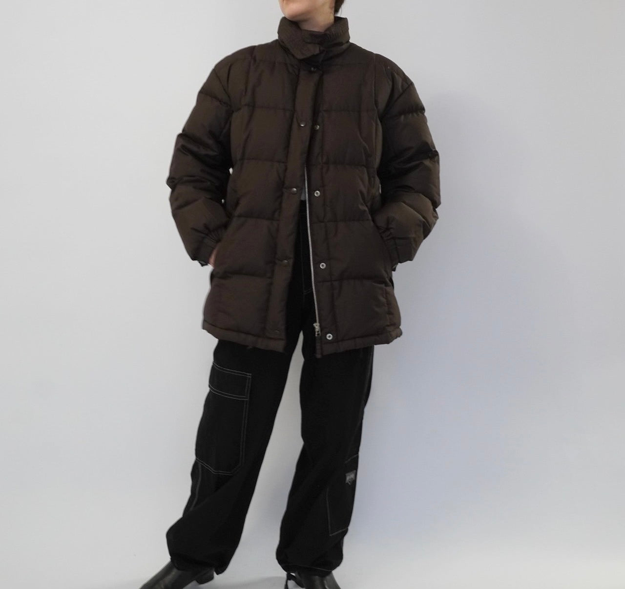 90s Brown Down Jacket