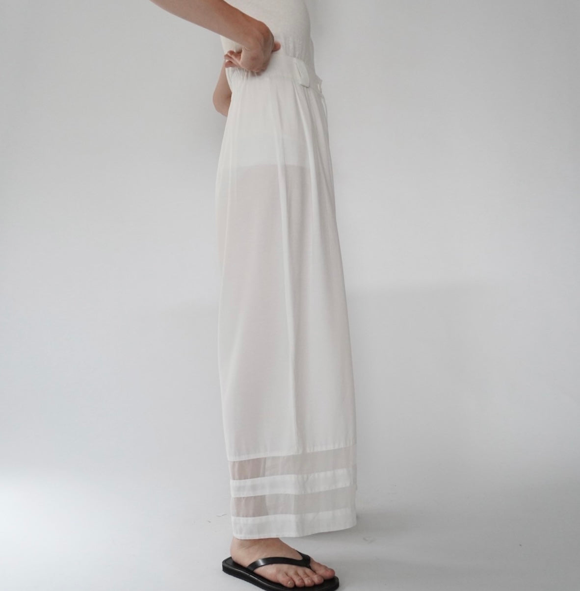 90s Design Wide Pants Made in France