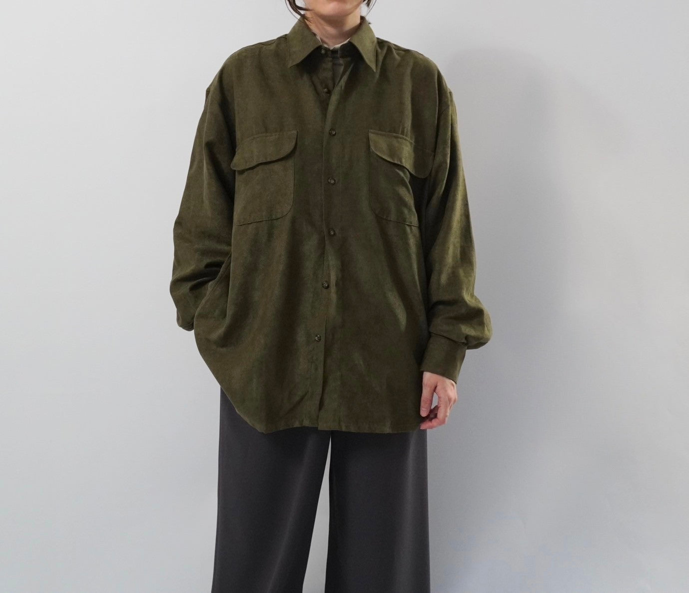 90s Faux Suede Shirt
