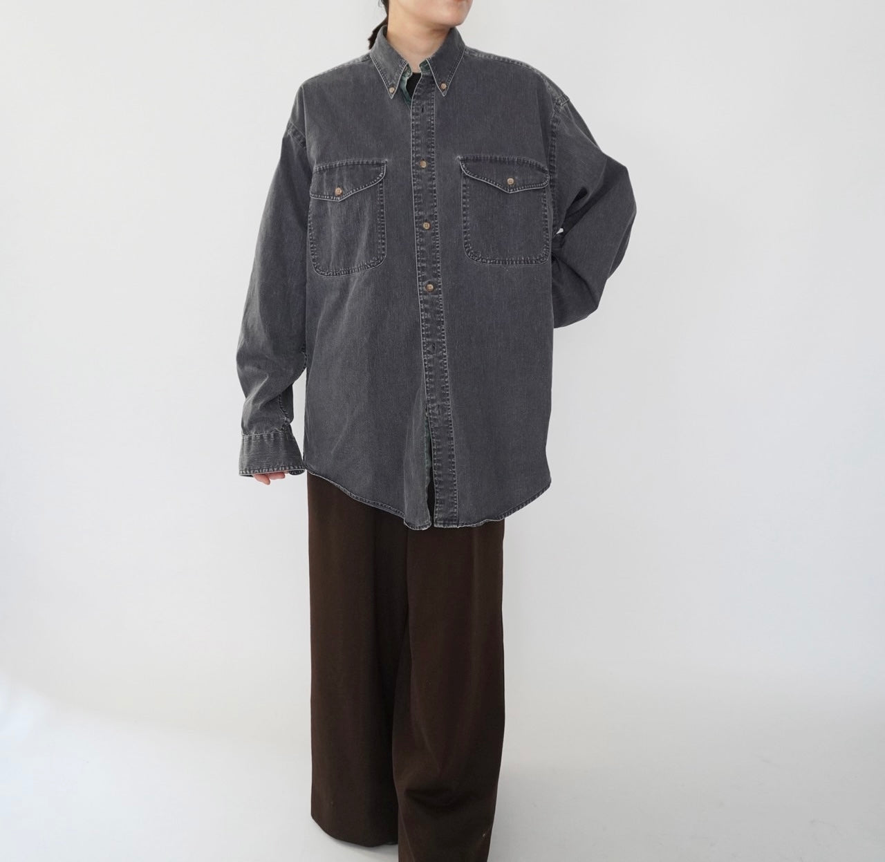 90s Two Tone Cotton Shirt
