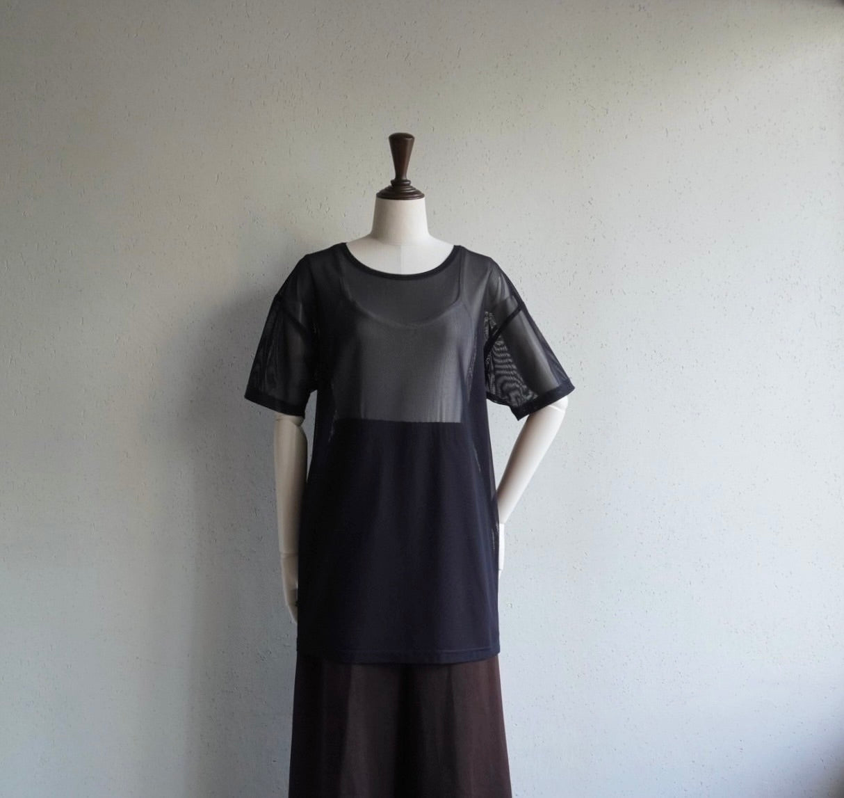 90s Black Sheer Top