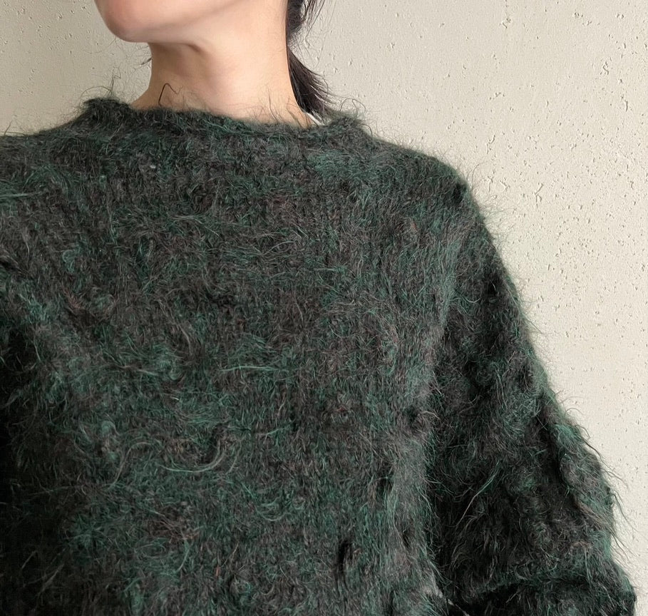 80s Design Green Knit