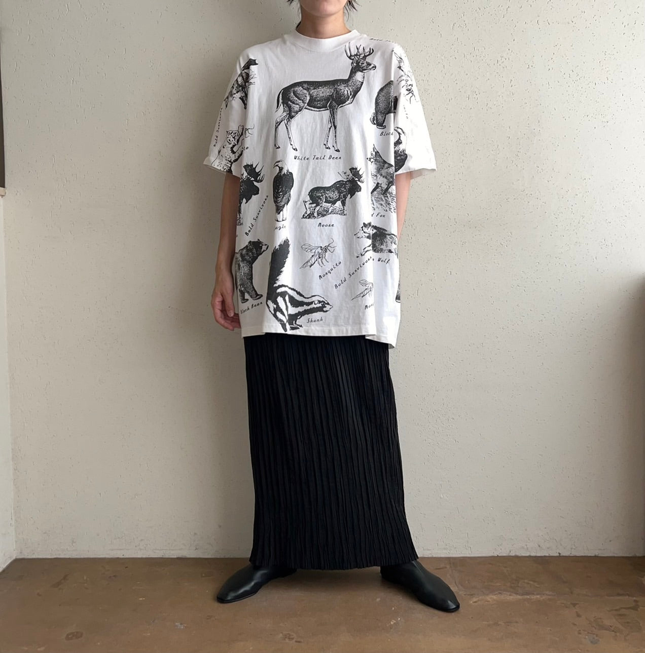 90s Animal Printed T-shirt Made in USA