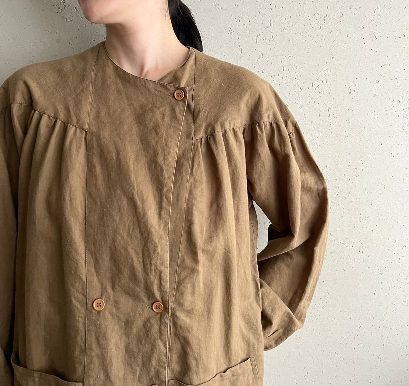 80s Design Blouse,Light Jacket