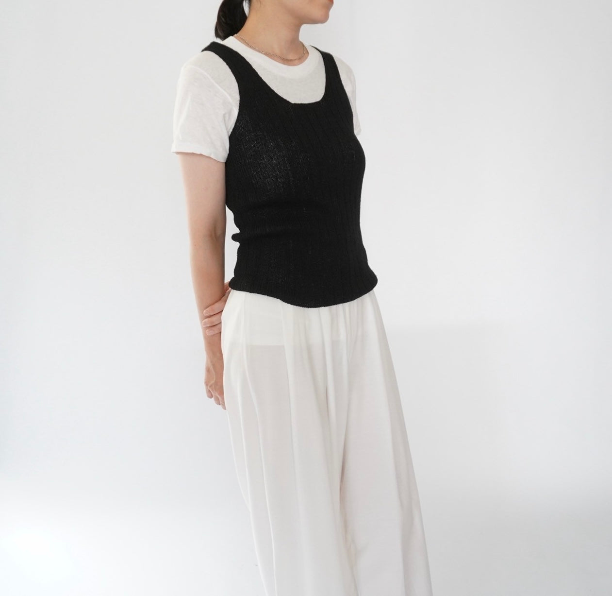90s Ribbed Top Made in Italy