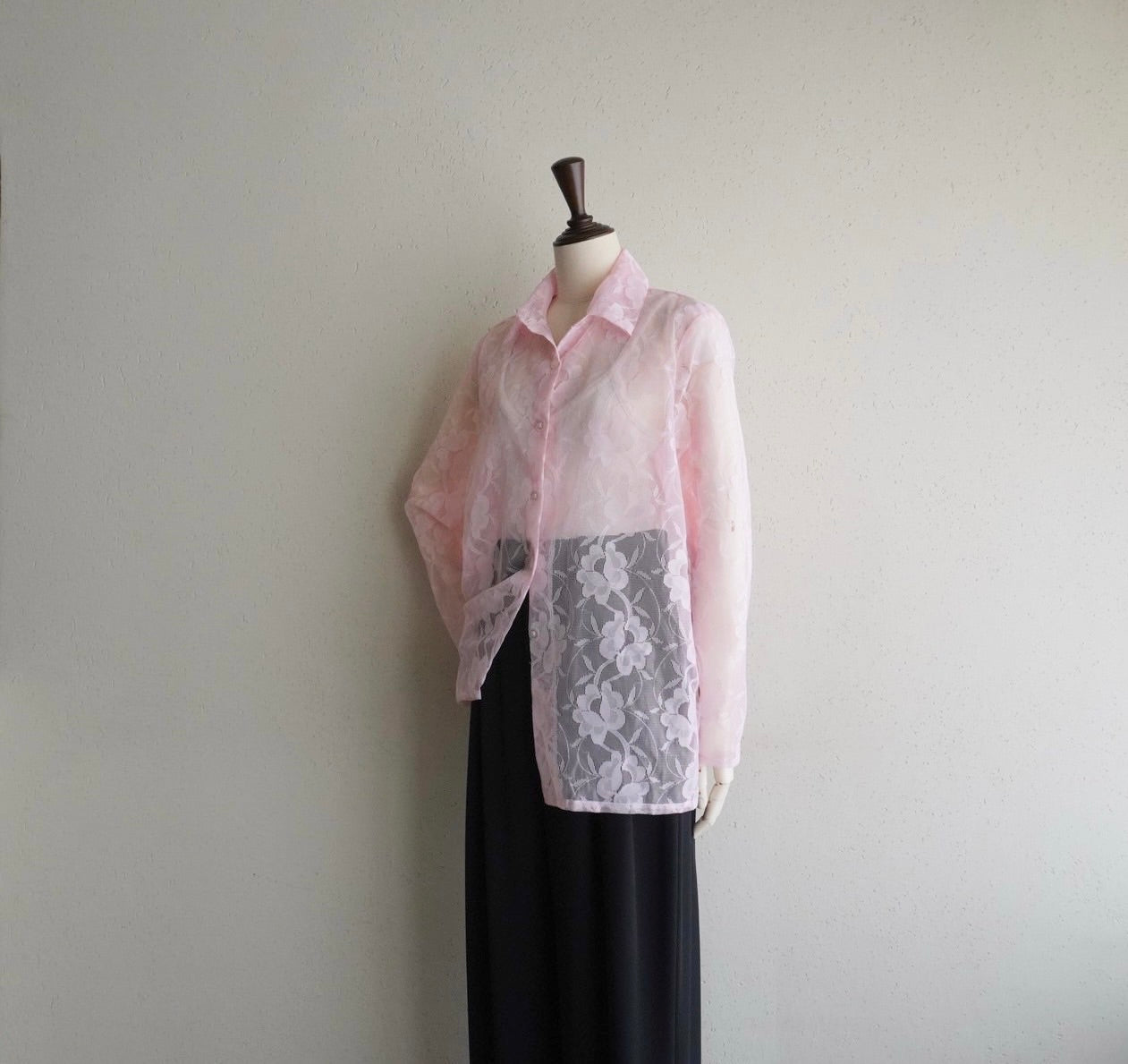 90s Sheer Design Shirt Made in USA