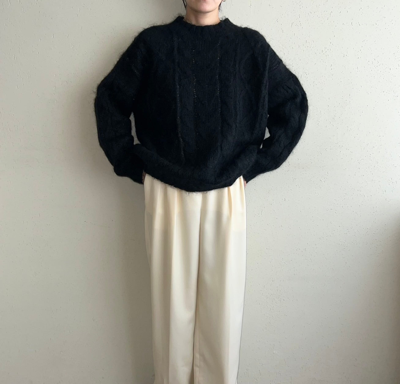 90s Black Mohair Knit