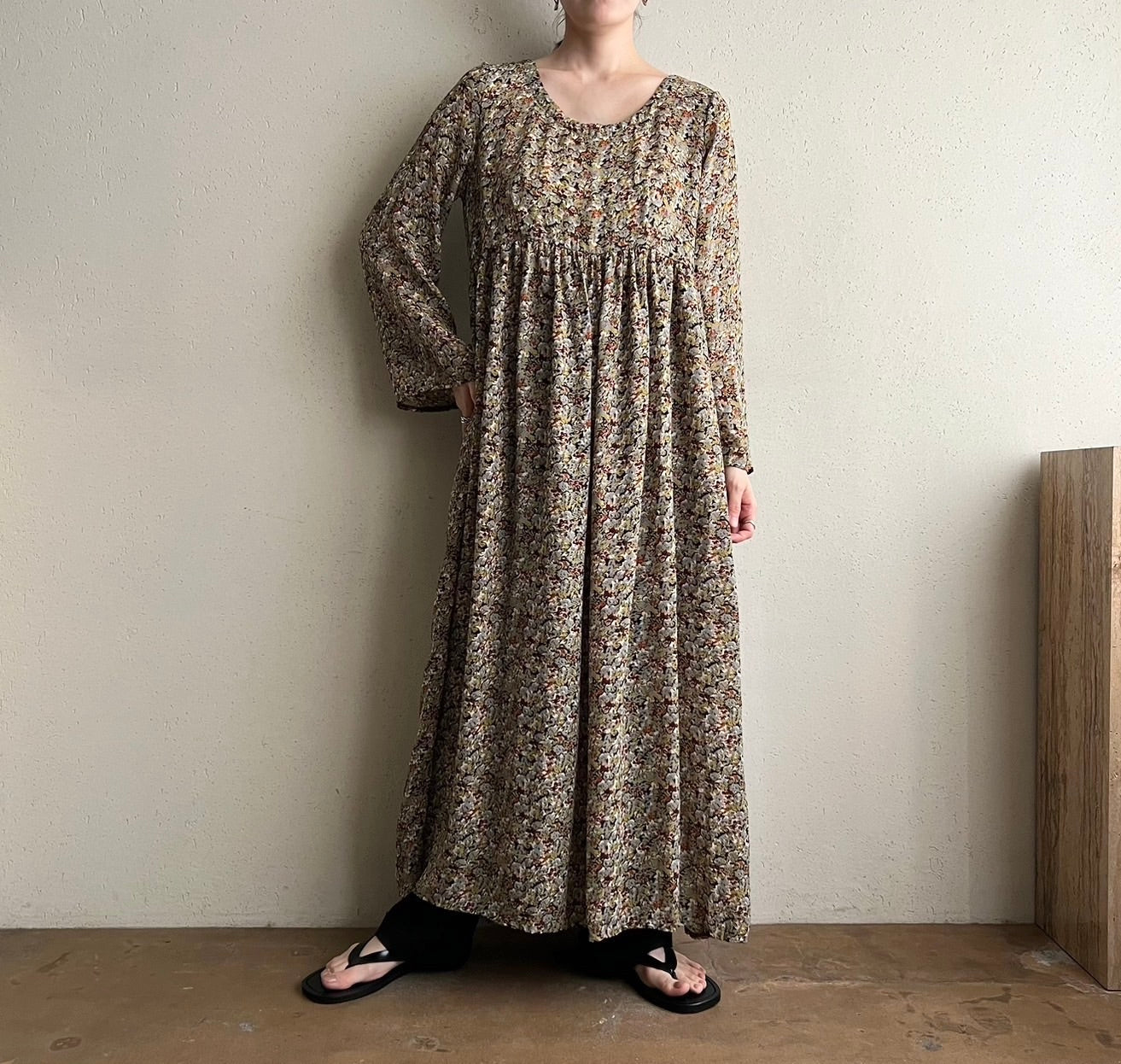 80s Printed Dress Made in New Zealand