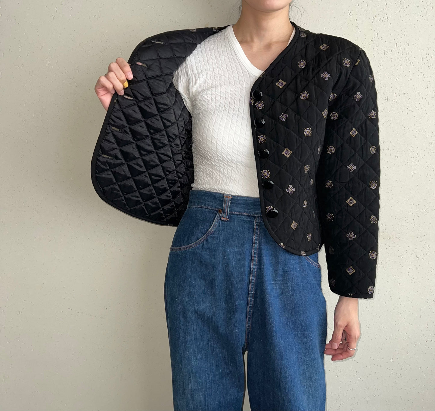 80s Quilted Light Jacket Made in USA