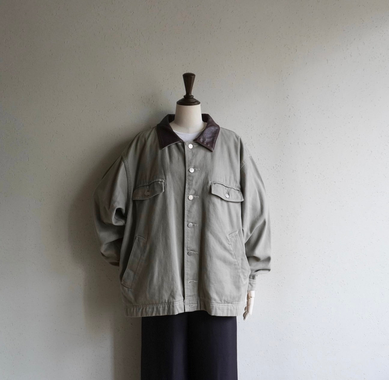 90s Leather Collar Jacket