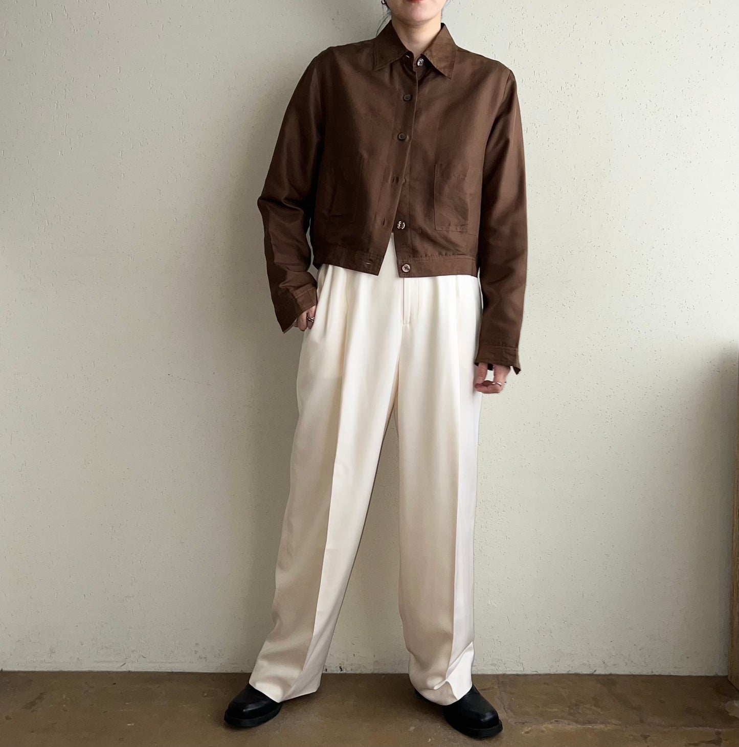 90s Silk Shirt Jacket
