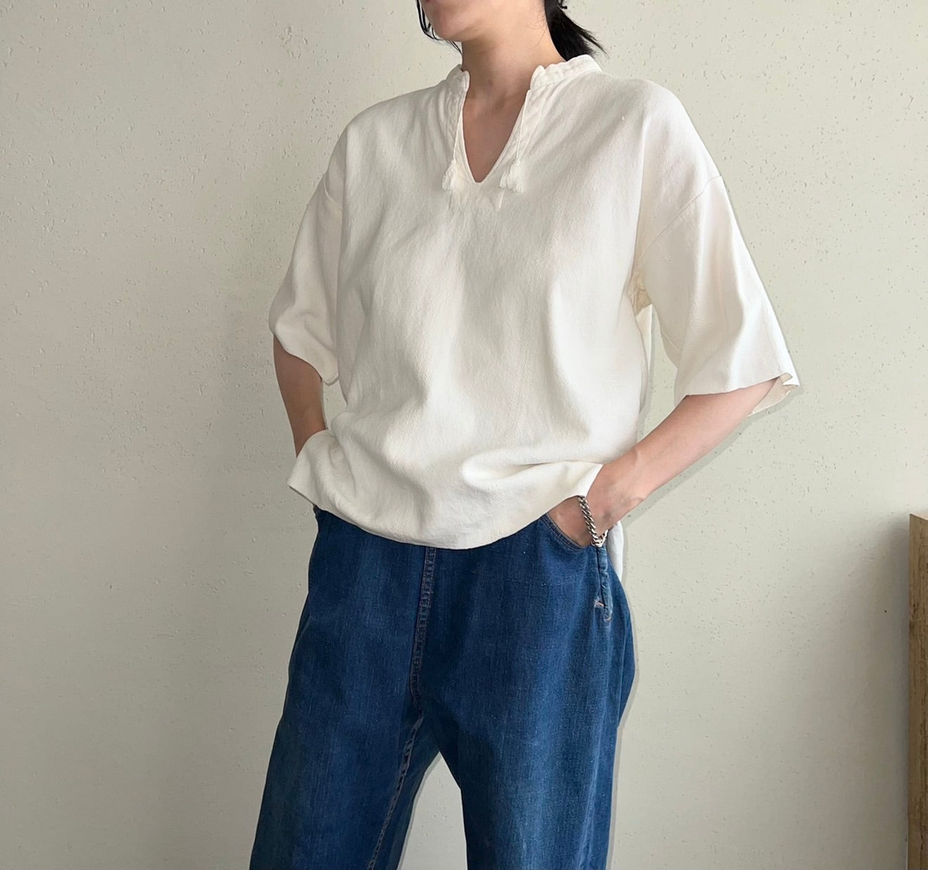 70s Woven Cotton Tunic