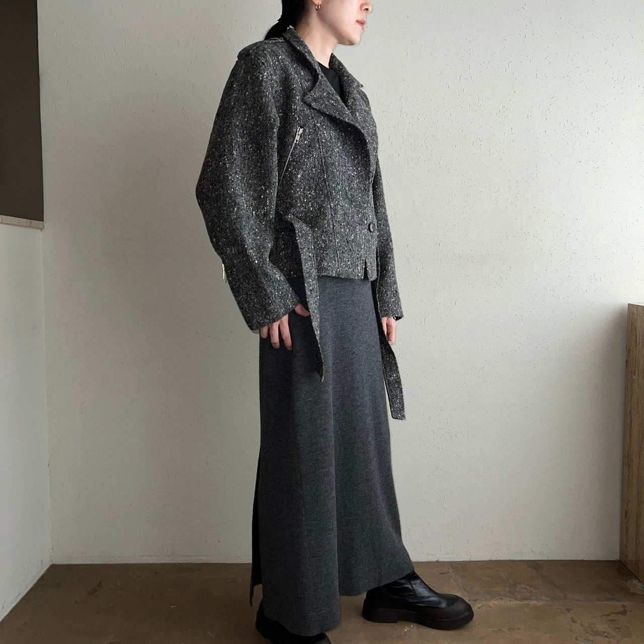 80s "AGAPI PARIS" Tweed Jacket Made in France