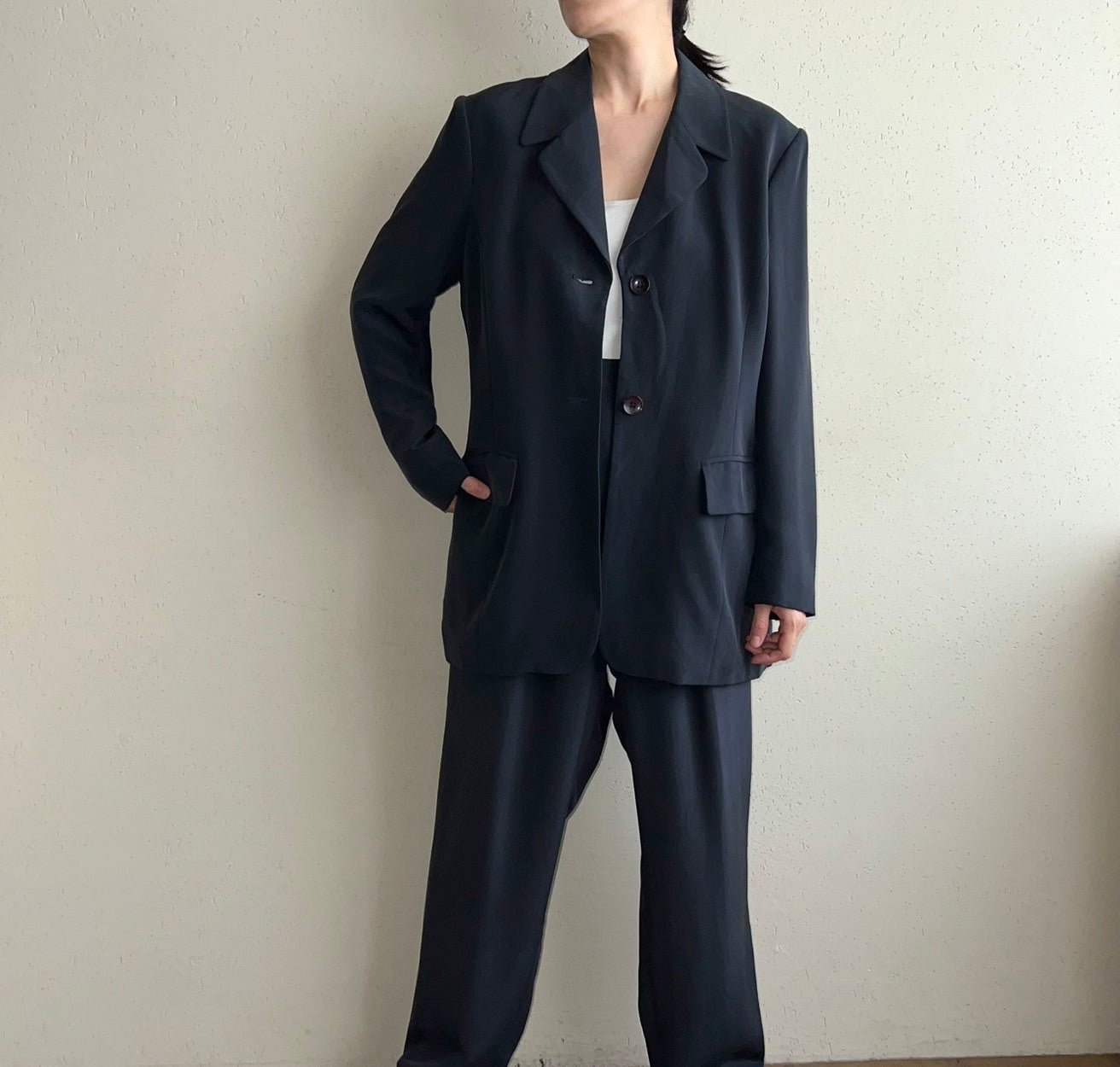 90s Silk Two-Piece Suit