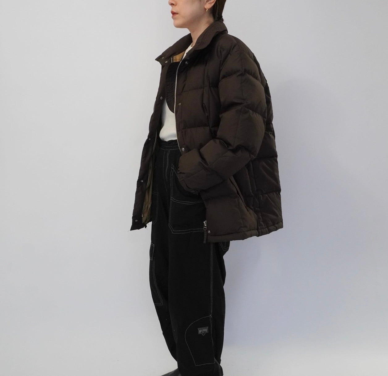 90s Brown Down Jacket