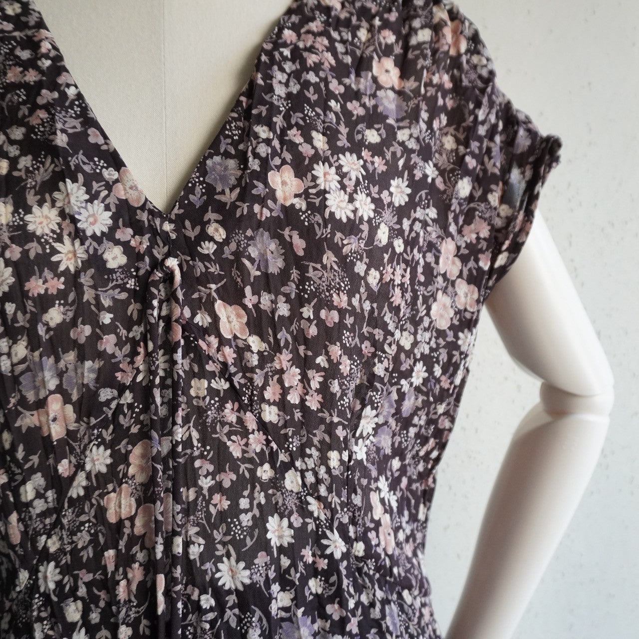 80s Printed Maxi Dress Made in USA