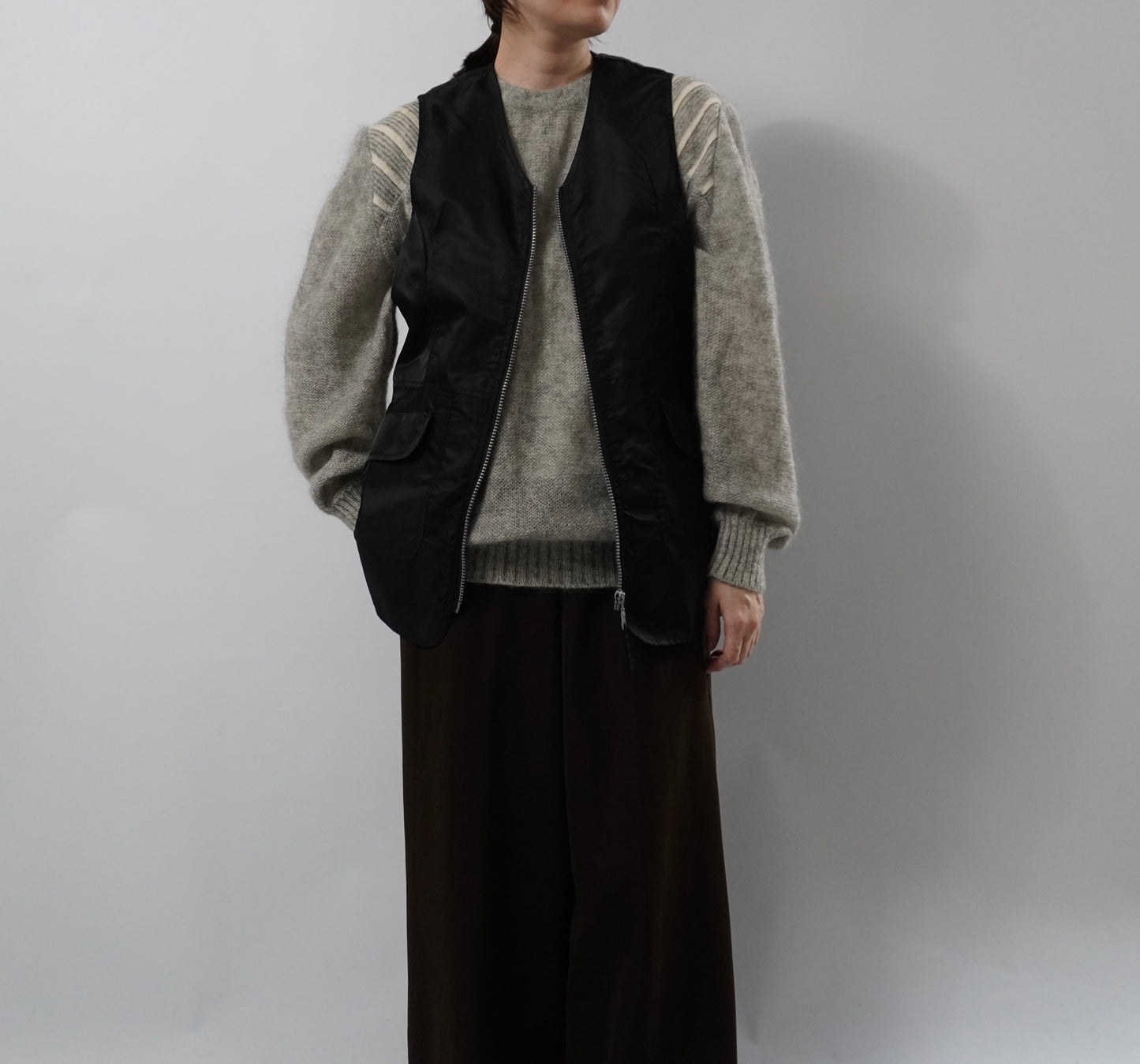 90s EURO Black Nylon Vest