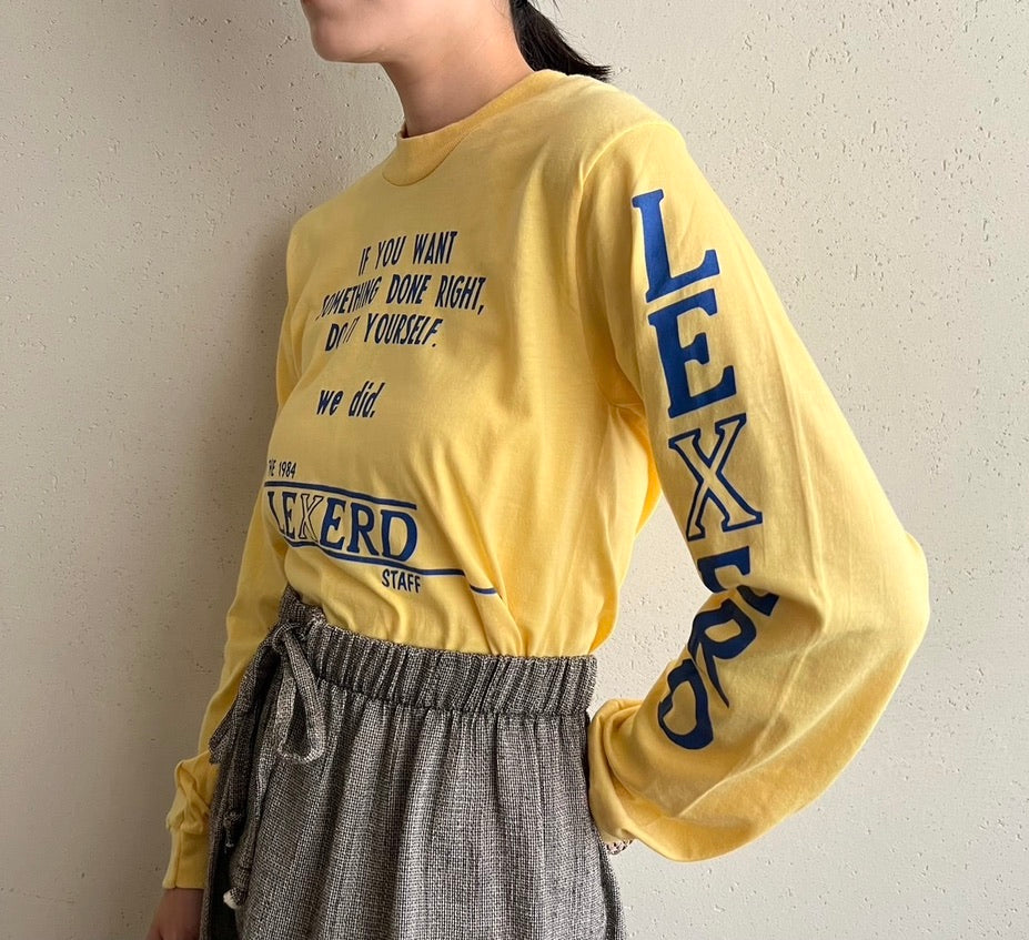 80s Printed Long Sleeves T-shirt Made in USA