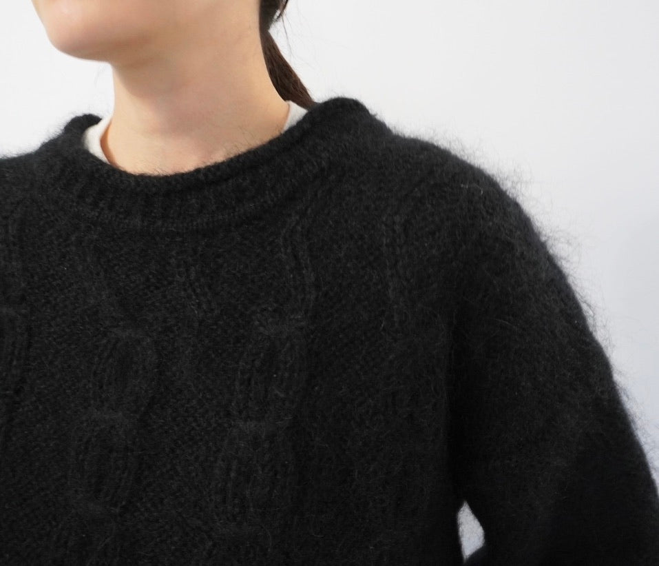 90s Black Mohair Knit