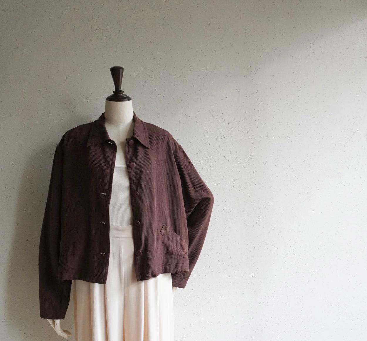 90s Silk Brown Shirt