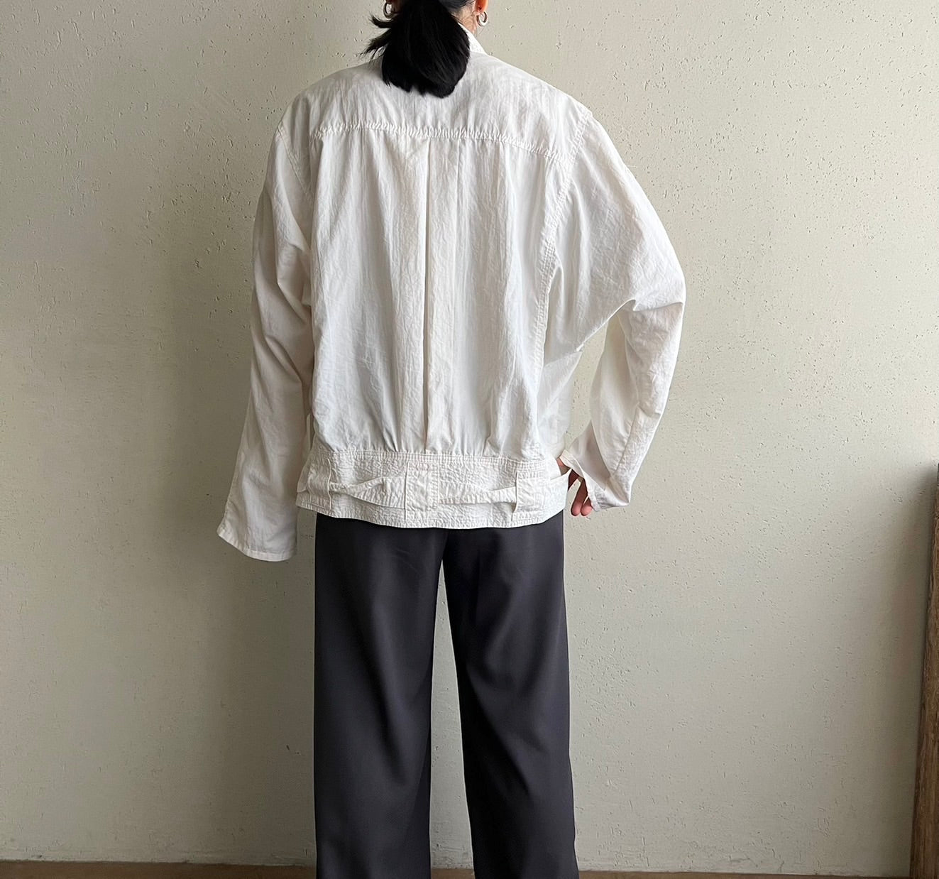 80s White Design Light Jacket