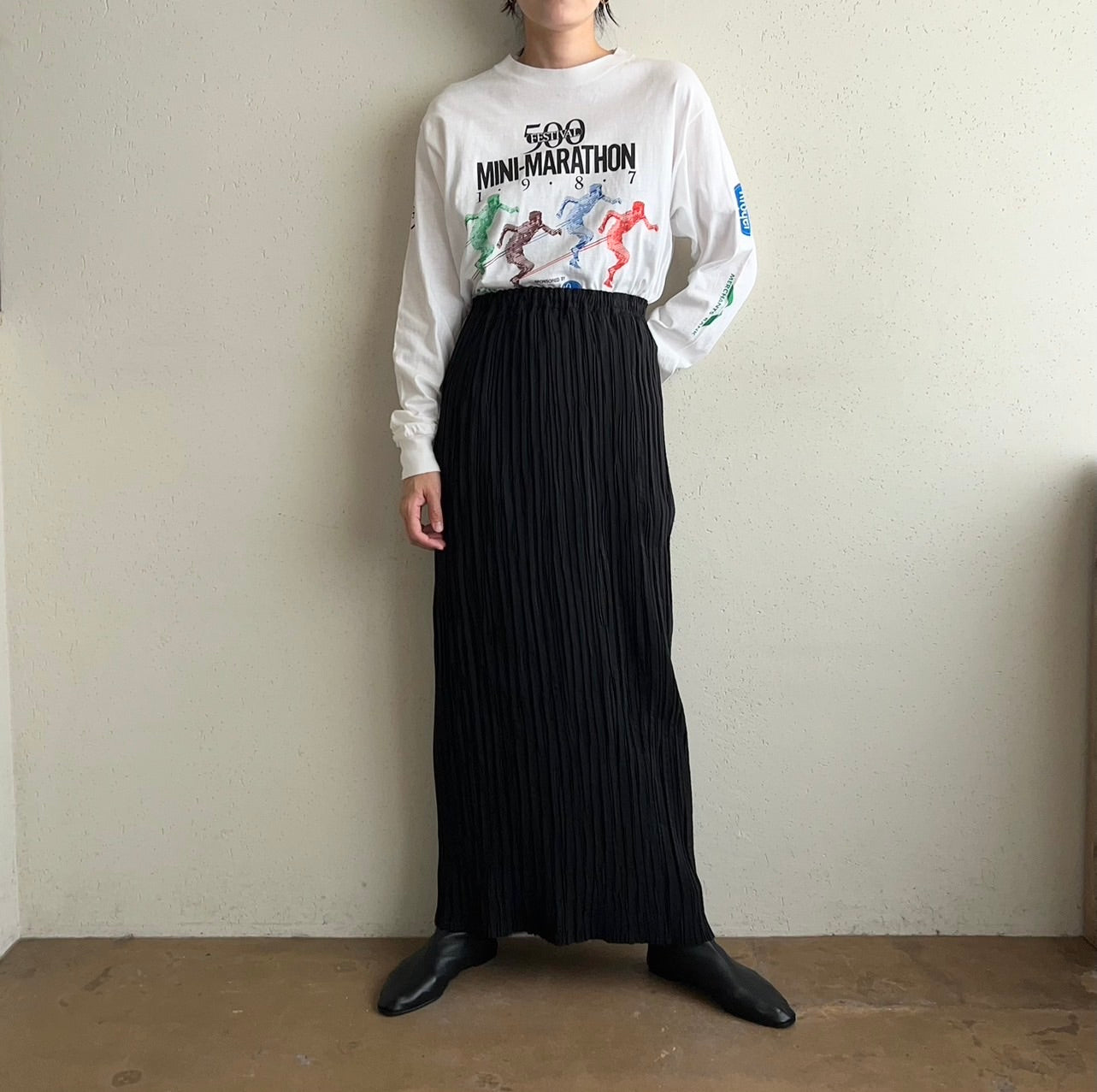 80s Printed Long Sleeves T-shirt Made in USA