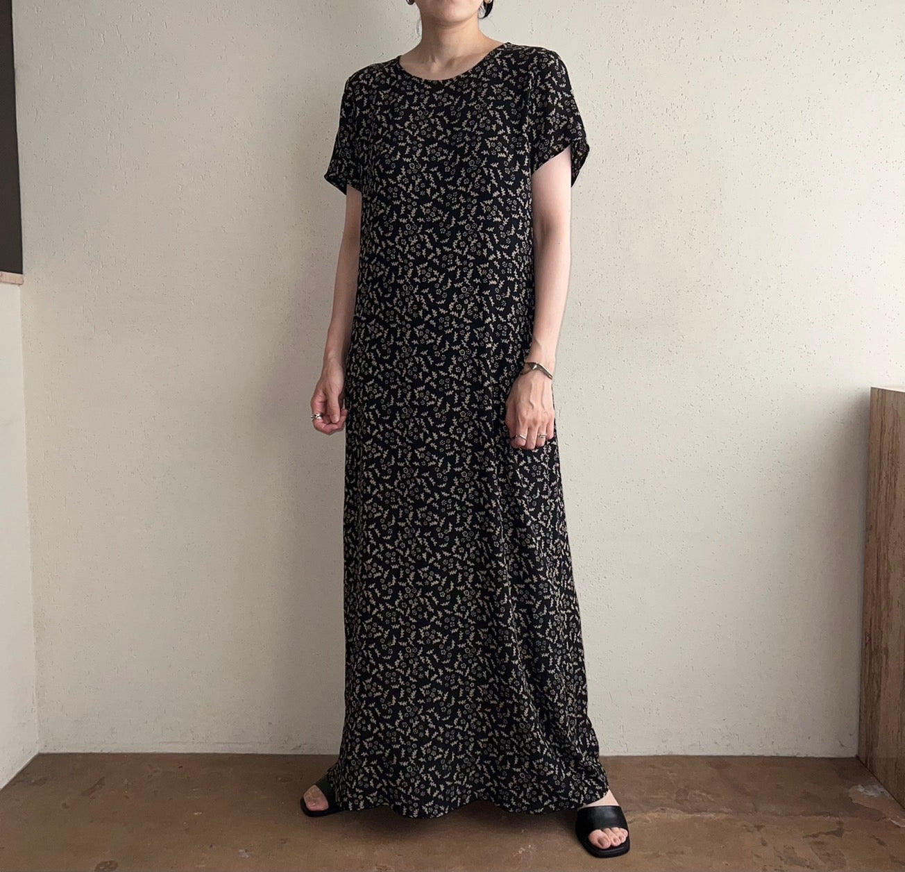 90s Silk Printed Dress