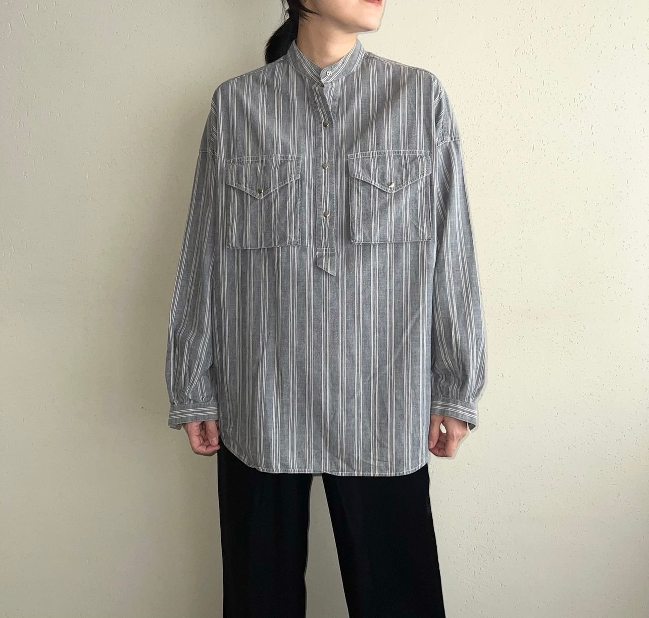 90s Striped Pullover Shirt