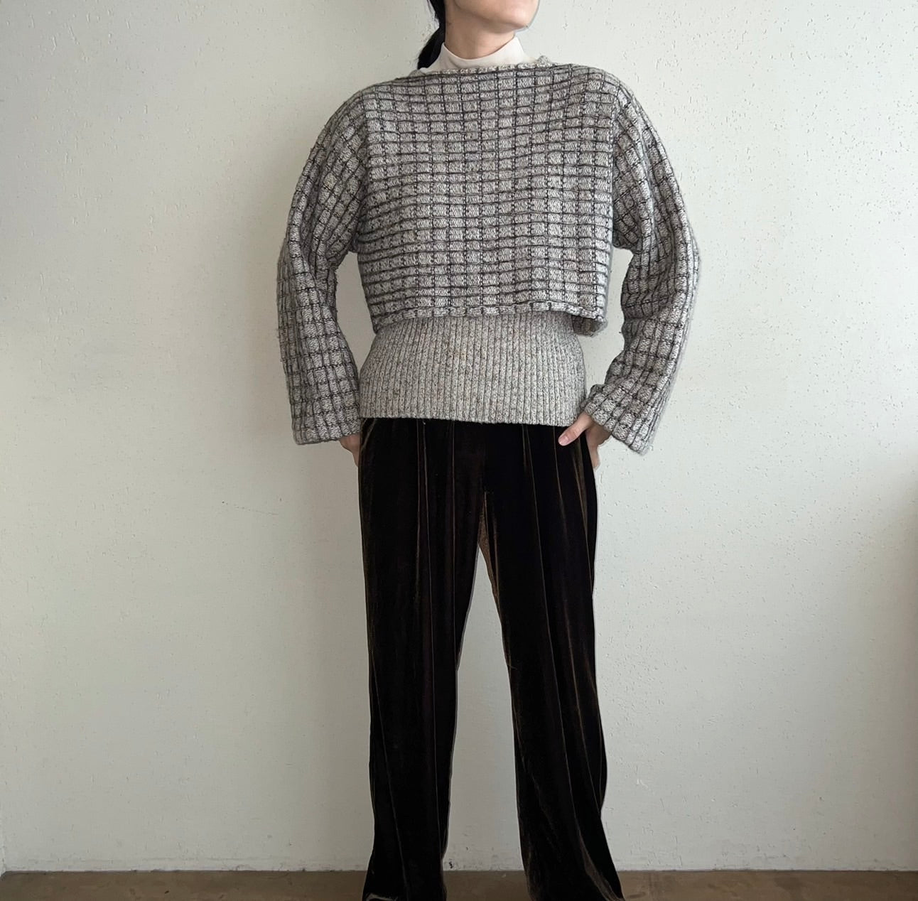 90s Cropped knit