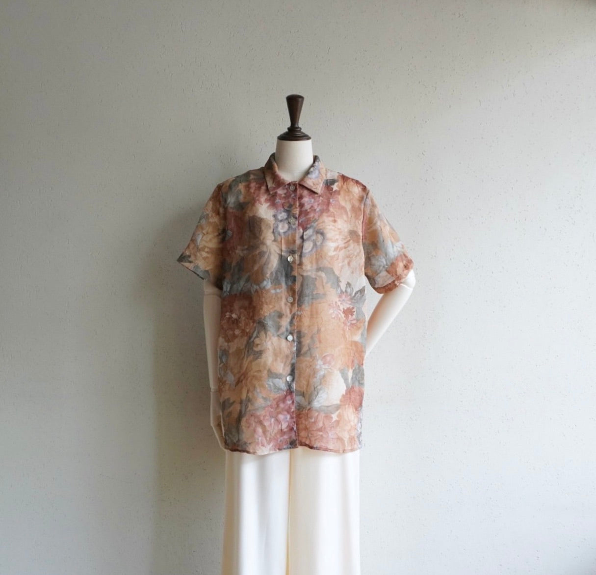 90s Printed Sheer Shirt Made in USA