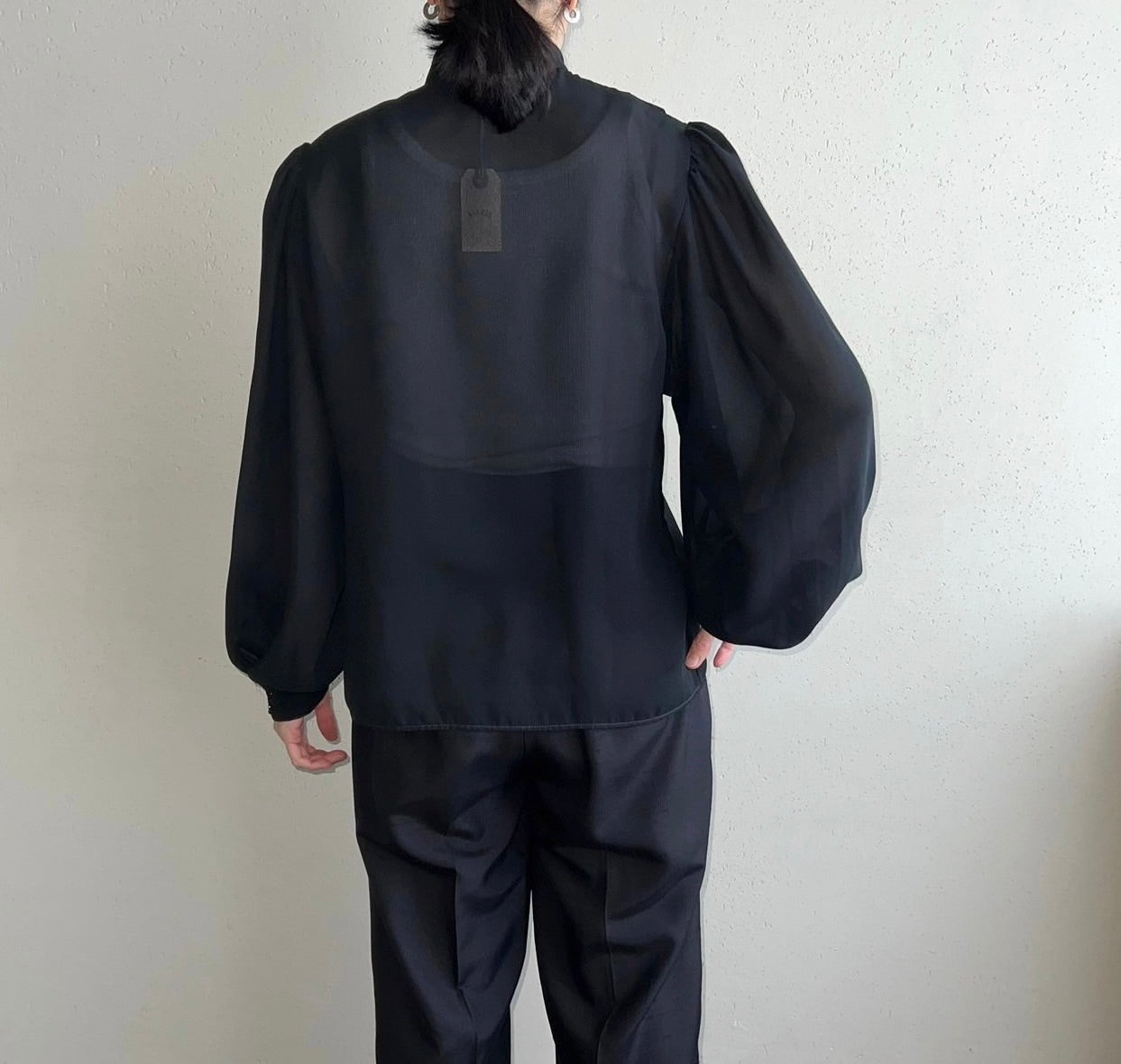 90s Pleated Design Blouse Made in USA
