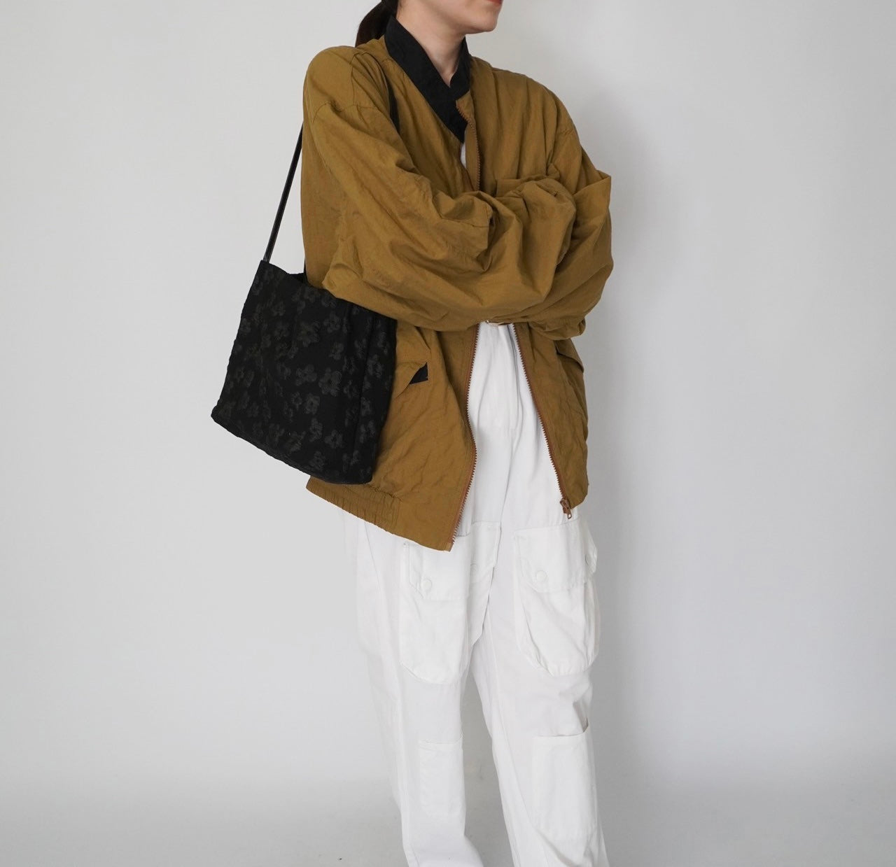 Black Flower Design Bag