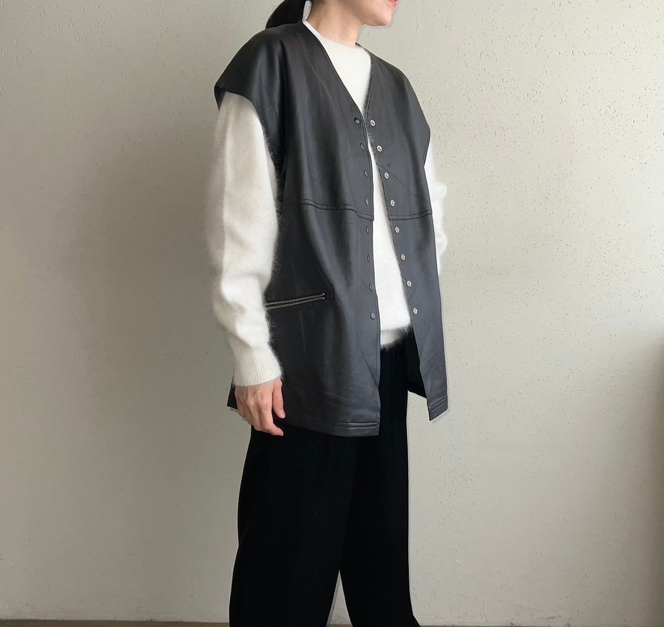 90s Faux Leather Vest