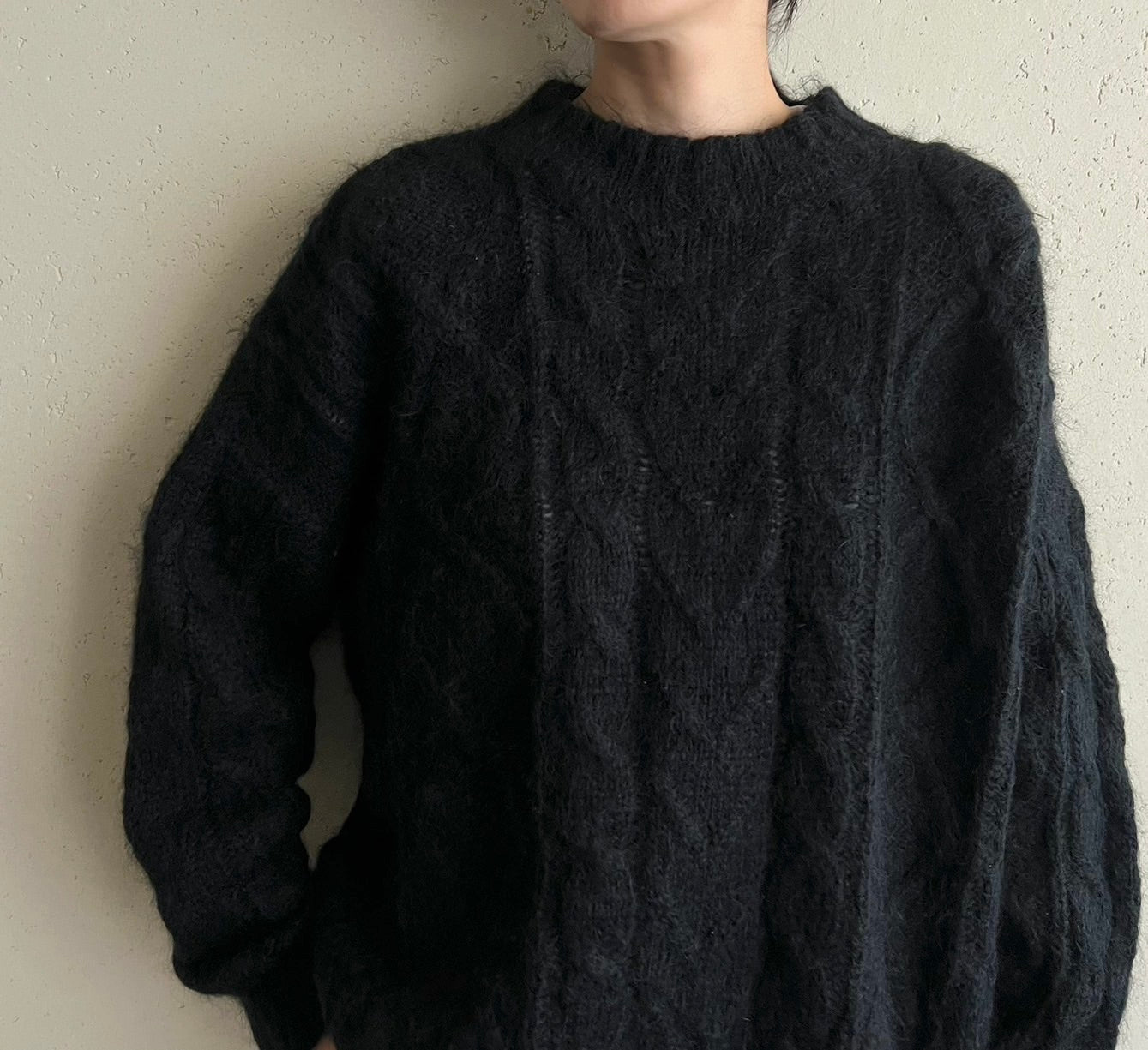 90s Black Mohair Knit