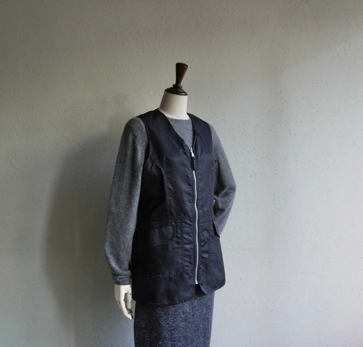 90s EURO Black Nylon Vest