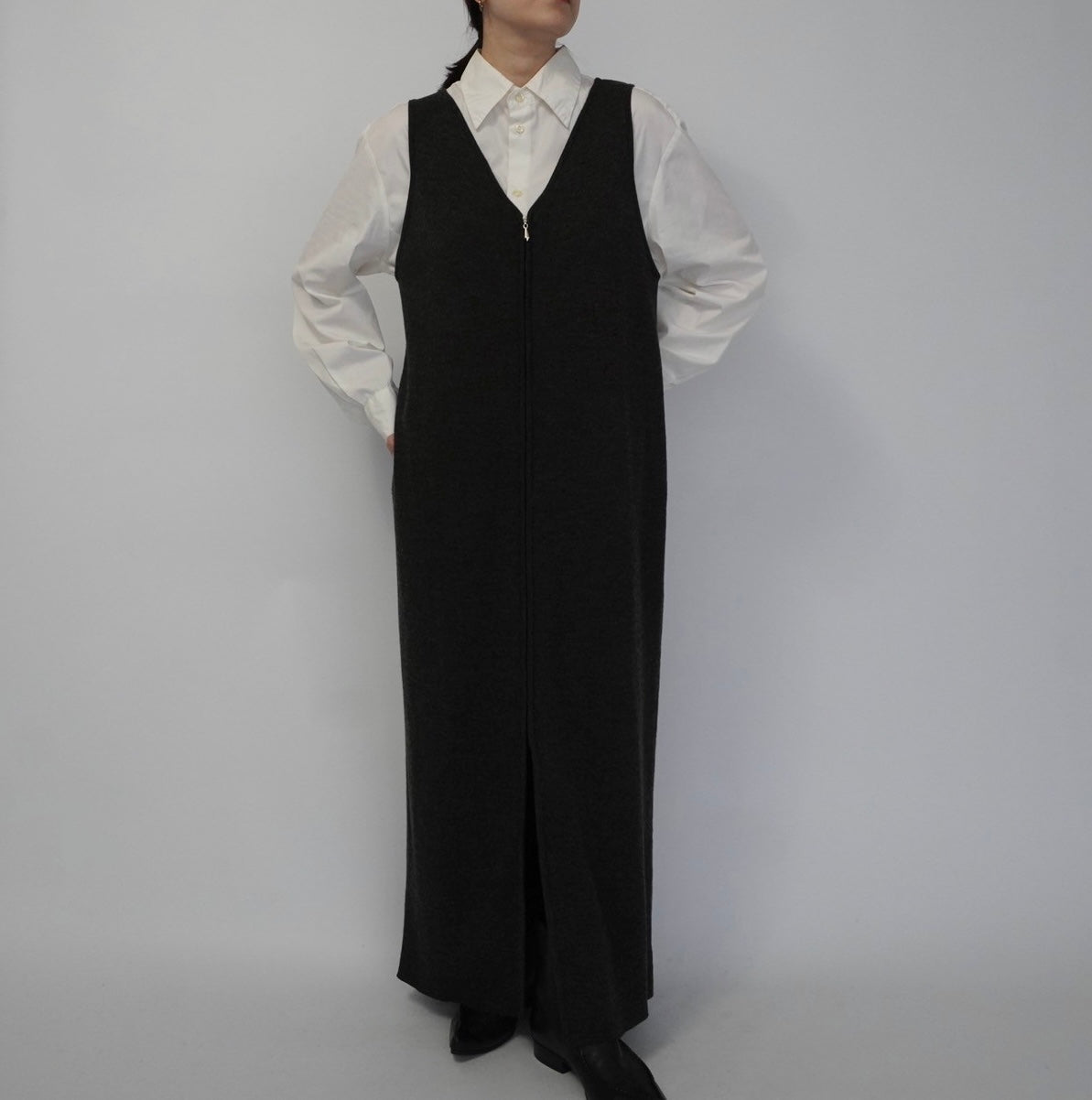 90s Zip Maxi Dress