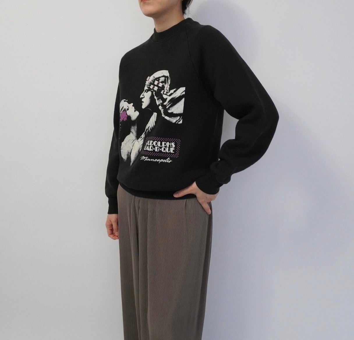 90s Printed Sweater Made in USA
