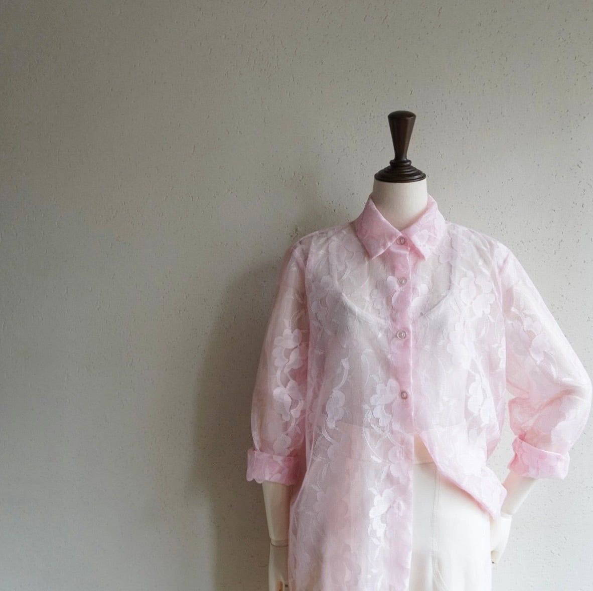90s Sheer Design Shirt Made in USA