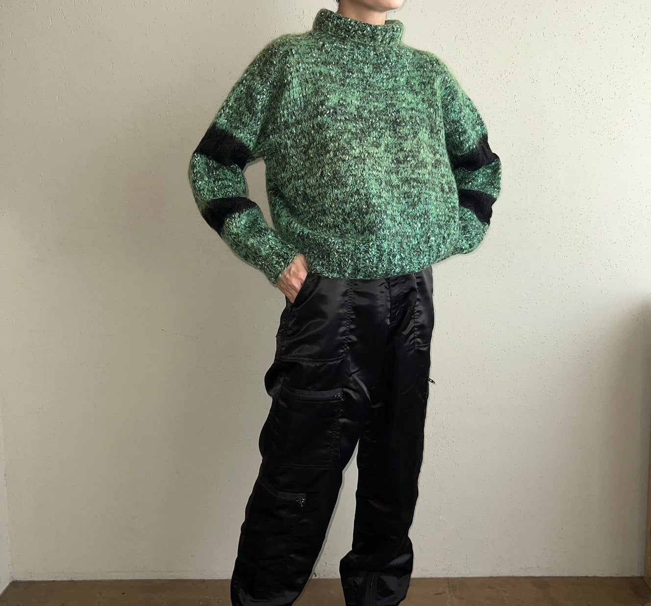 80s Green Knit
