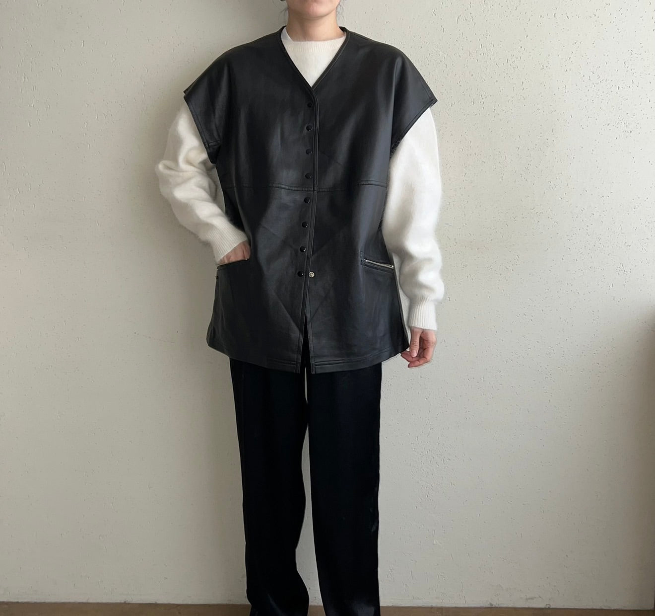 90s Faux Leather Vest