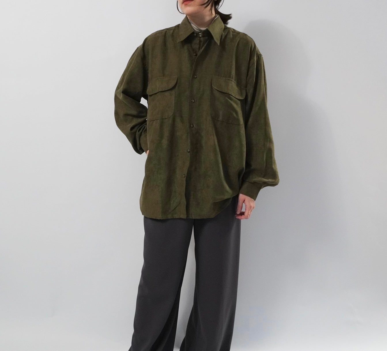 90s Faux Suede Shirt