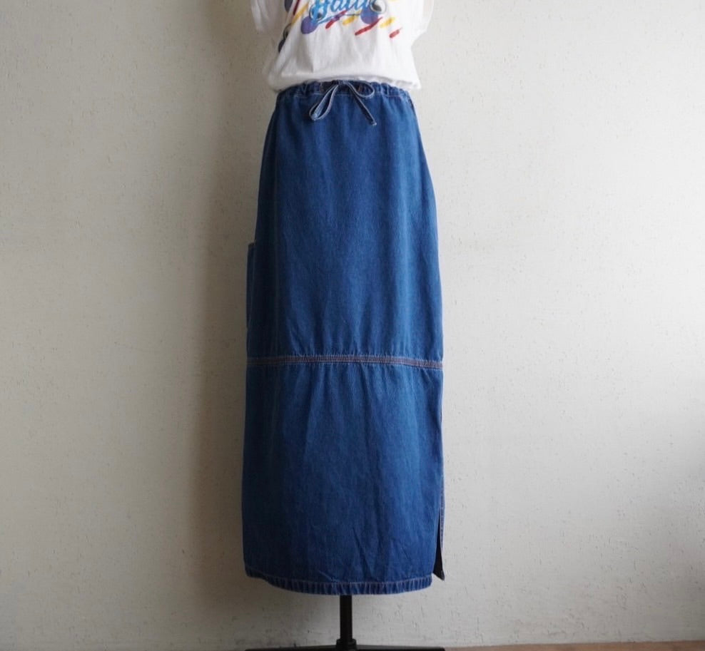 90s Denim Maxi Skirt